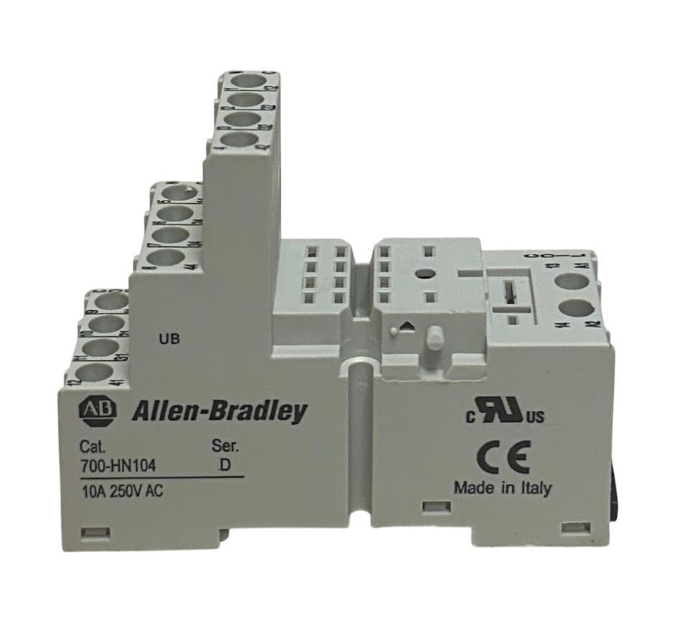Used 5 ALLEN BRADLEY 700-HN104 /D BULLETIN 700 RELAY SOCKETS 14-BLADE PLUG-IN NSMP