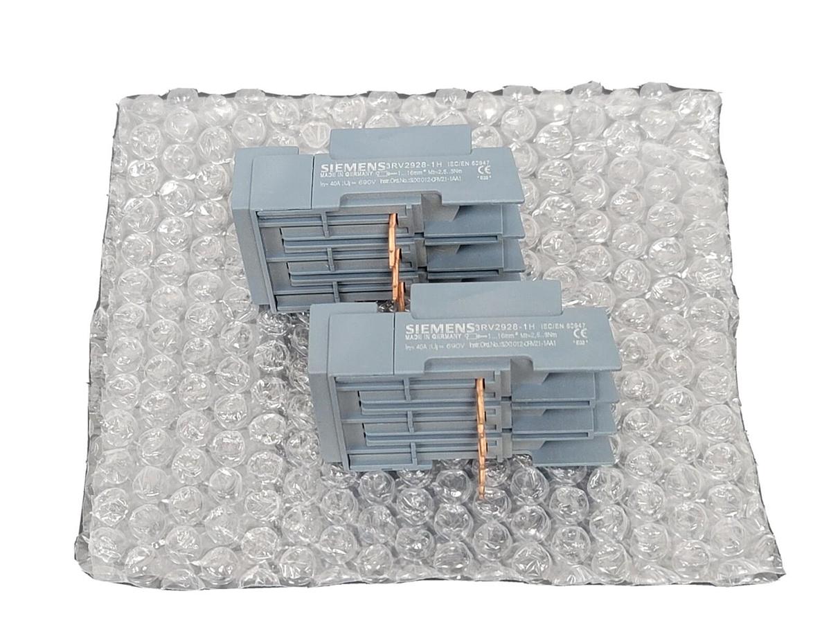Used LOT OF 2 NEW SIEMENS 3RV2928-1H TERMINAL BLOCKS 3RV29281H
