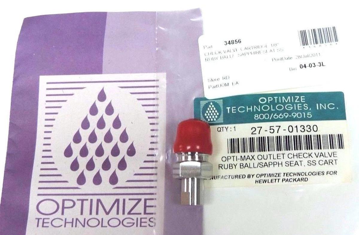 Used NEW OPTIMIZE TECHNOLOGIES INC. 27-57-01330 OPTI-MAX OUTLET CHECK VALVE RUBY BALL