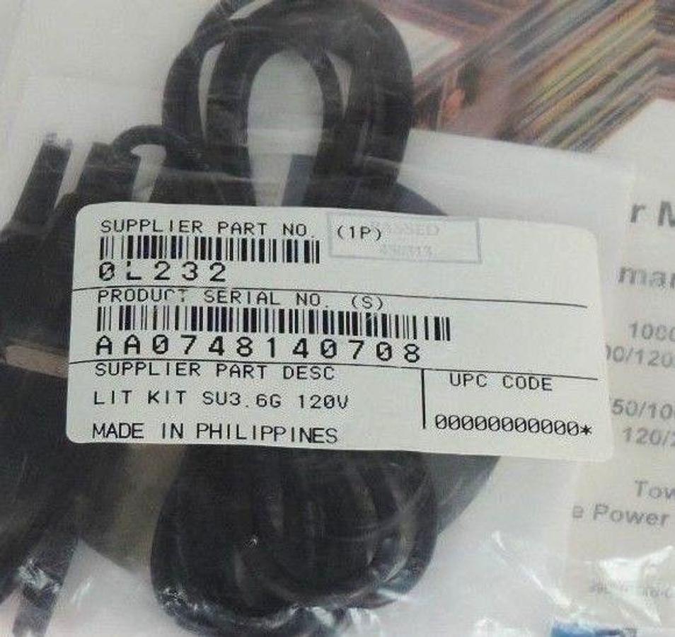 NIB APC 0L232 LITERATURE KIT FOR SU3.6G POWER SUPPLY