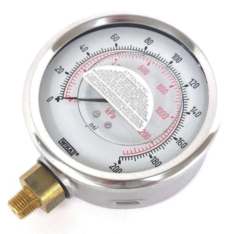 Used NIB WIKA 213.53 4" PRESSURE GAUGE 1/4" NPT LM 200PSI/KPA 4280113
