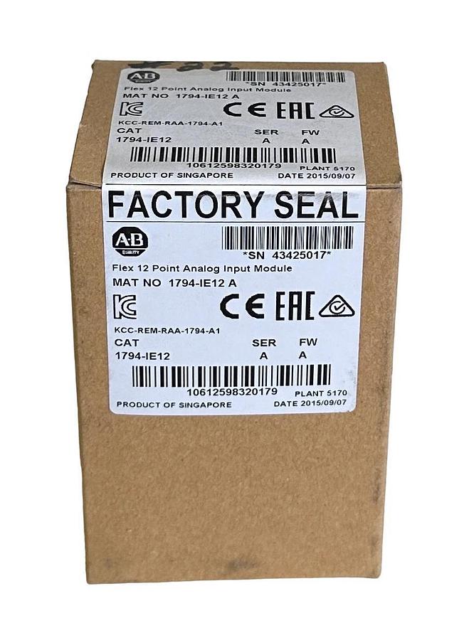 Used NEW SEALED ALLEN BRADLEY 1794-IE12 /A Flex I/O 12-PT ANALOG INPUT 1794IE12