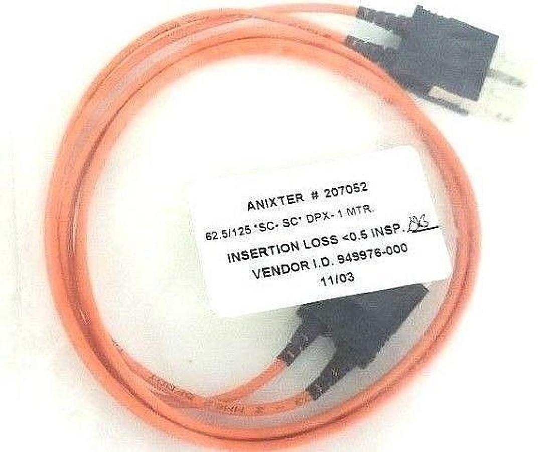ANIXTER 207052 JUMPER 62.5/125 SC-SC DPX-1 MTR INSERTION LOSS 0.5, 949976-000