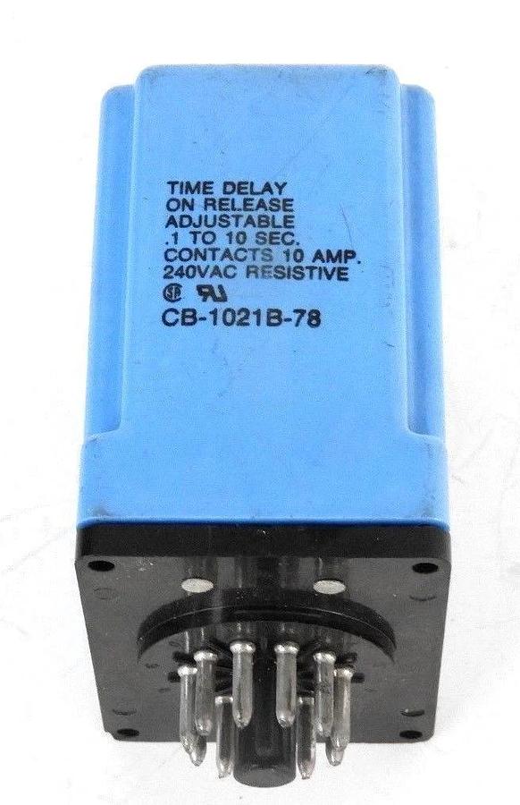 Used POTTER & BRUMFIELD CB-1021B-78 TIME DELAY RELAY 0.1-10 SEC, *MISSING KNOB*