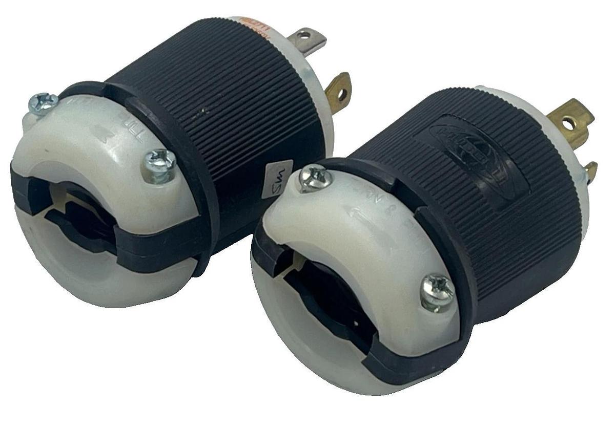 (2) HUBBELL HBL2711 Twist-Lock Industrial Plug 30A 125/250V