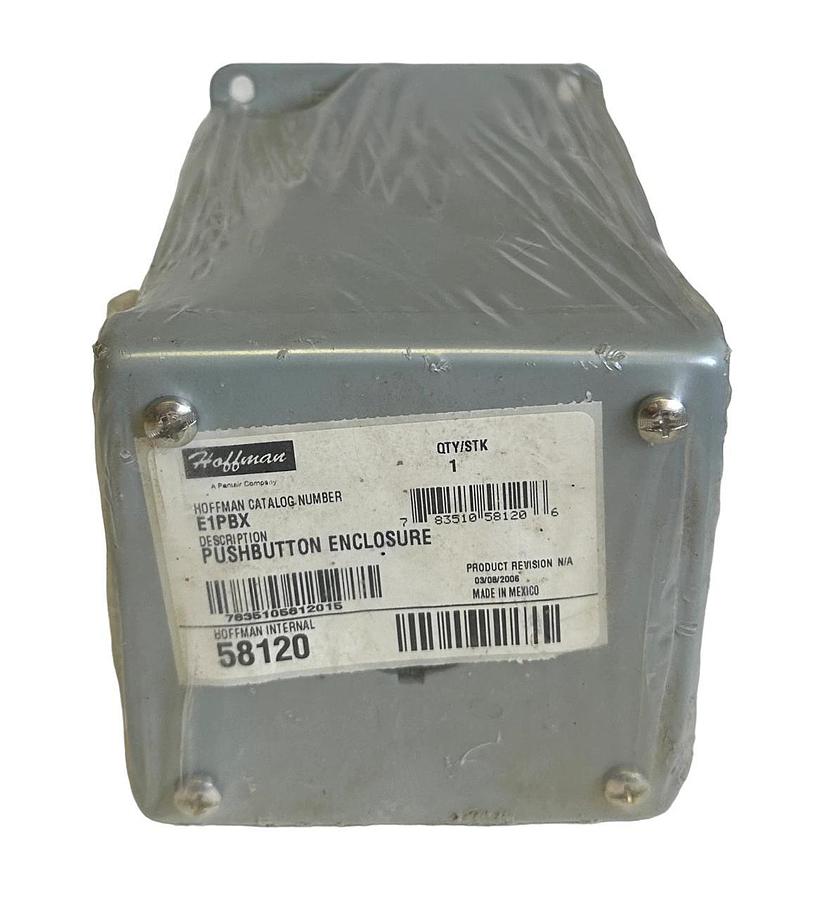 Used NEW HOFFMAN E1PBX PUSHBUTTON ENCLOSURE 58120