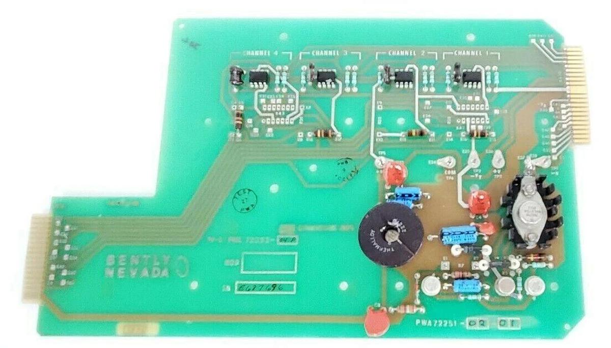 Used BENTLY NEVADA PWA-72252-04P CIRCUIT BOARD PWA 72251-02-01, 72252-04P