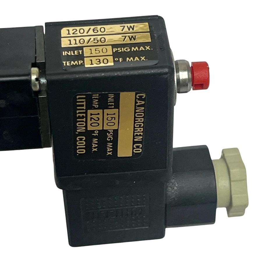 Norgren K71DA00 Nugget 200 Series Solenoid Air Control Valve 1/4" NPT 120V 150PS