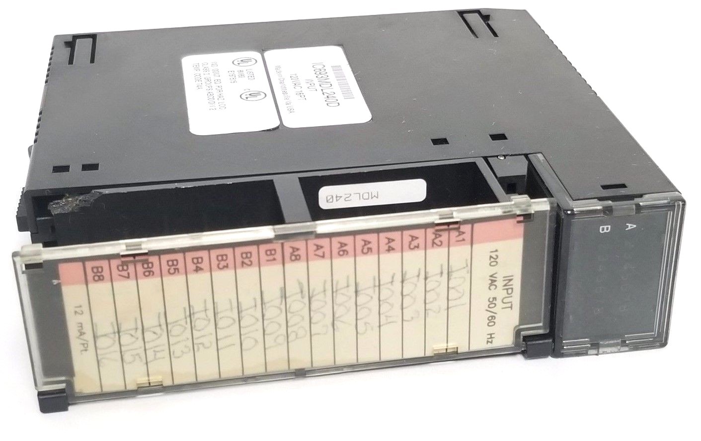 Used GE FANUC IC693MDL240D INPUT MODULE 120VAC 16PT