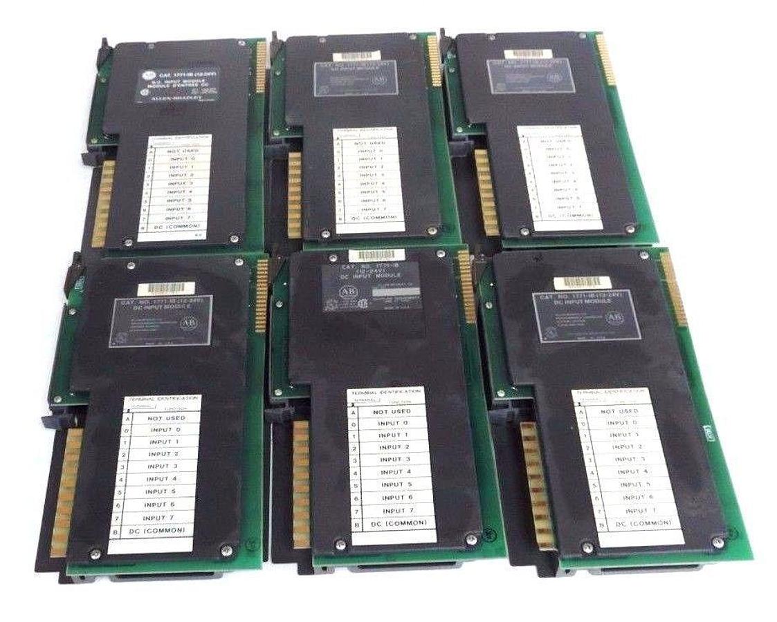 Used LOT OF 6 ALLEN BRADLEY 1771-IB INPUT MODULES (12-24VDC) 1771IB