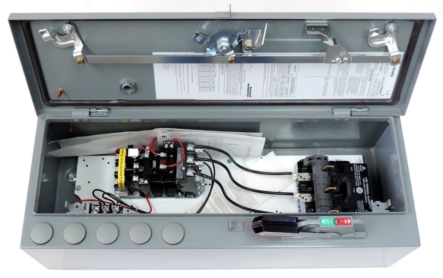 Used NIB ALLEN BRADLEY 512-BJB-6P STARTER W/DISCONNECT SWITCH SER 1 REV 6-22 512BJB6P