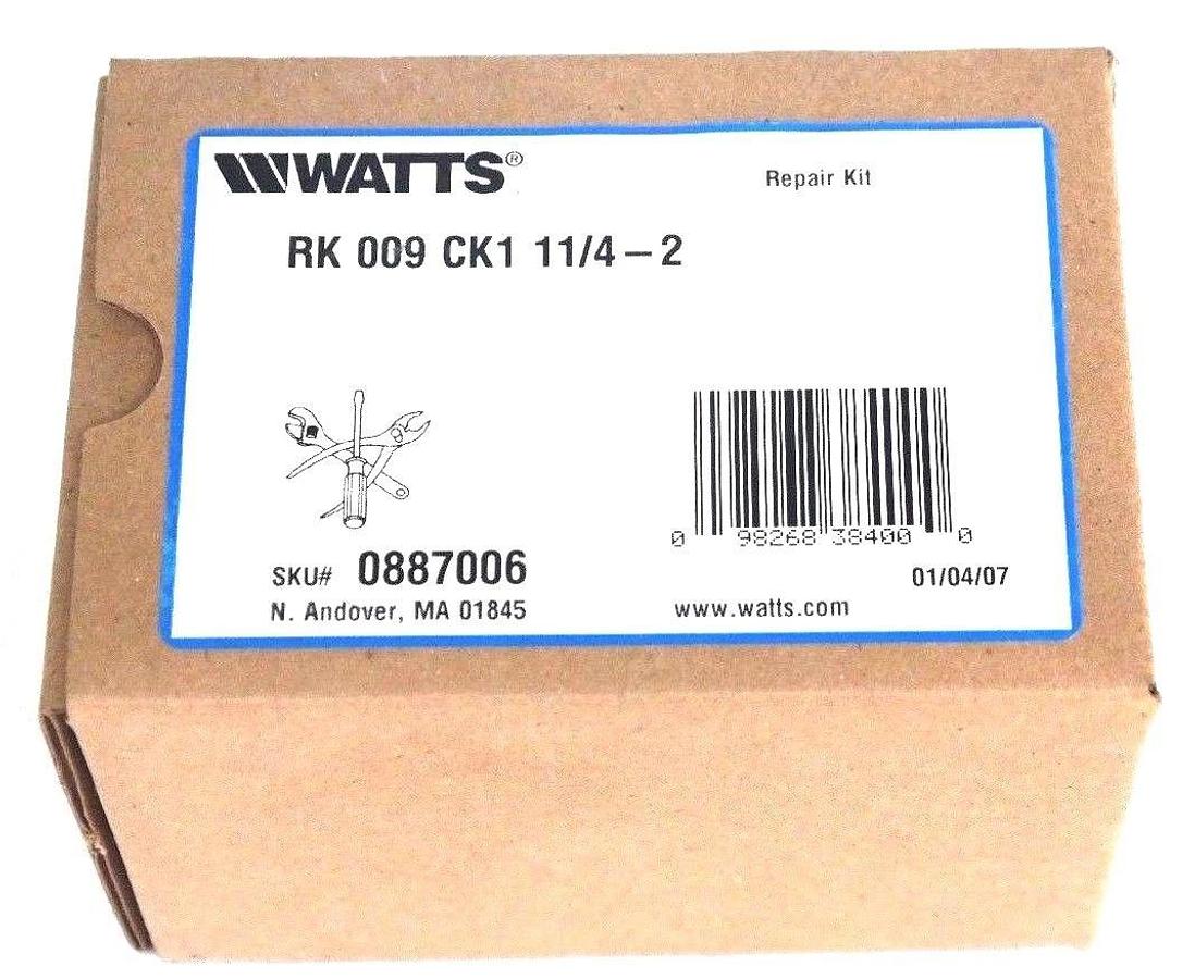Used NIB WATTS RK 009 CK1 1 1/4-2 CHECK VALVE REPAIR KIT RK009CK1 1.25"-2"