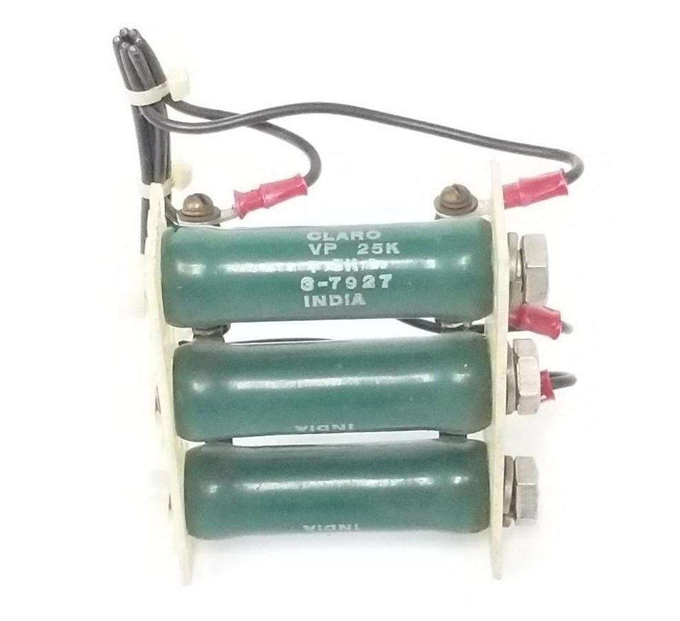 Used LOT OF 3 CLARO VP 25K RESISTORS, 7.5KOHM, 3-7927