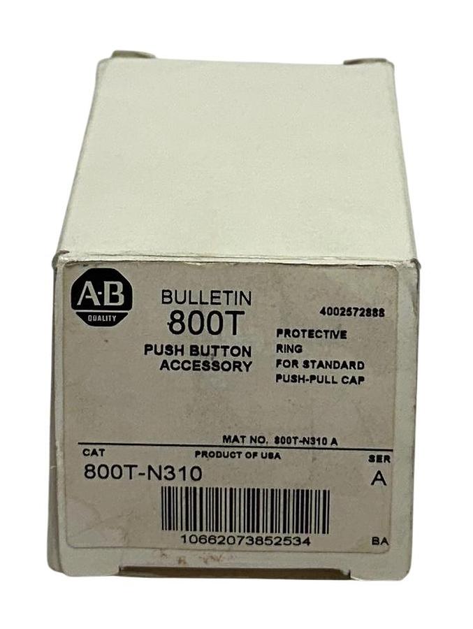 Used ALLEN BRADLEY 800T-N310 /A BULLETIN 800T PUSH BUTTON PROTECTIVE RING NSMP
