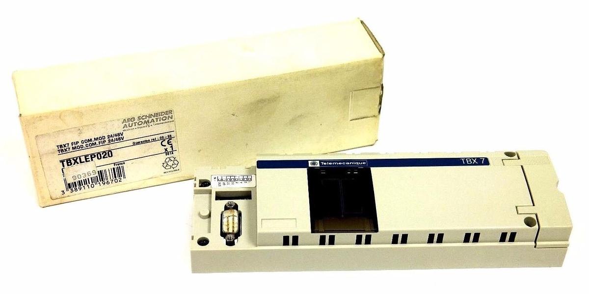 Used NIB SCHNEIDER ELECTRIC TELEMECANIQUE TBXLEP020 TBX7 MODCOM.FIP 24/48V TBX-LEP020