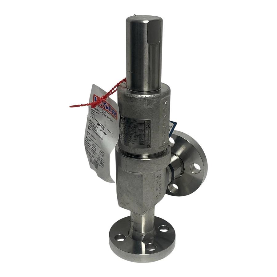 LESER 4594.2172 Safety Relief Valve 10 Bar 3/4" x 1" 316L SS  New Surplus w/ Tag