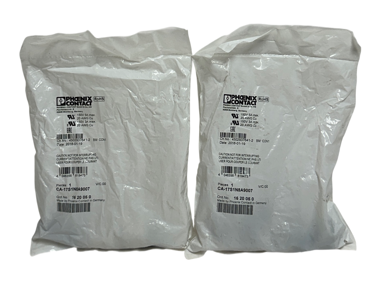 2 PHOENIX CONTACT CA-17S1N8A9007 / 1620050 DEVICE COUPLER CONNECTORS OEM NSFS