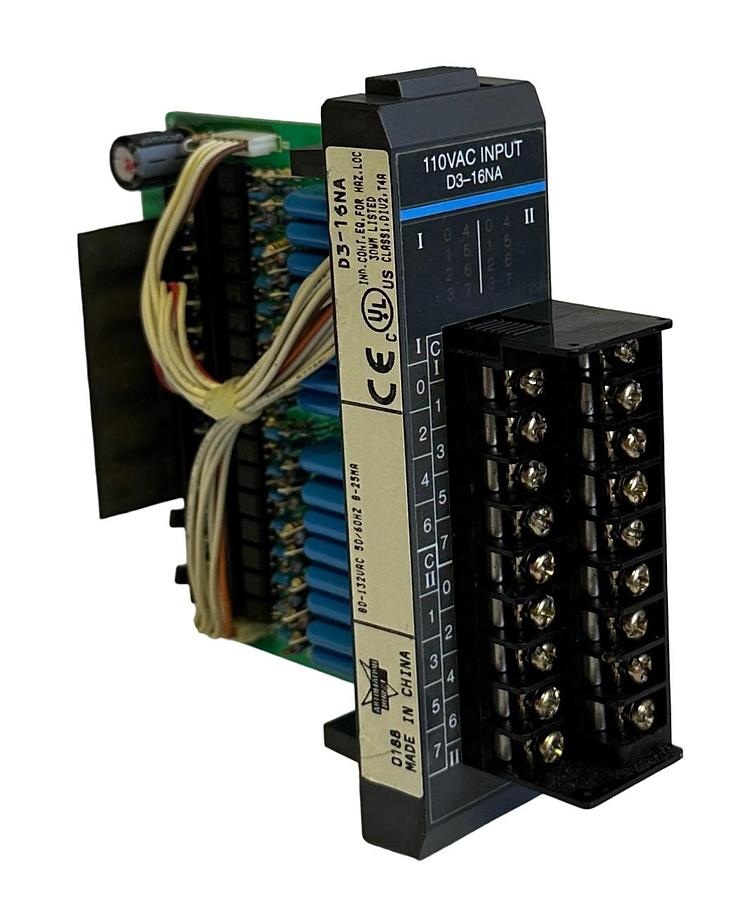 Used AUTOMATION DIRECT D3-16NA / D316NA DIRECT LOGIC 305 16-PT INPUT MODULE 110VAC