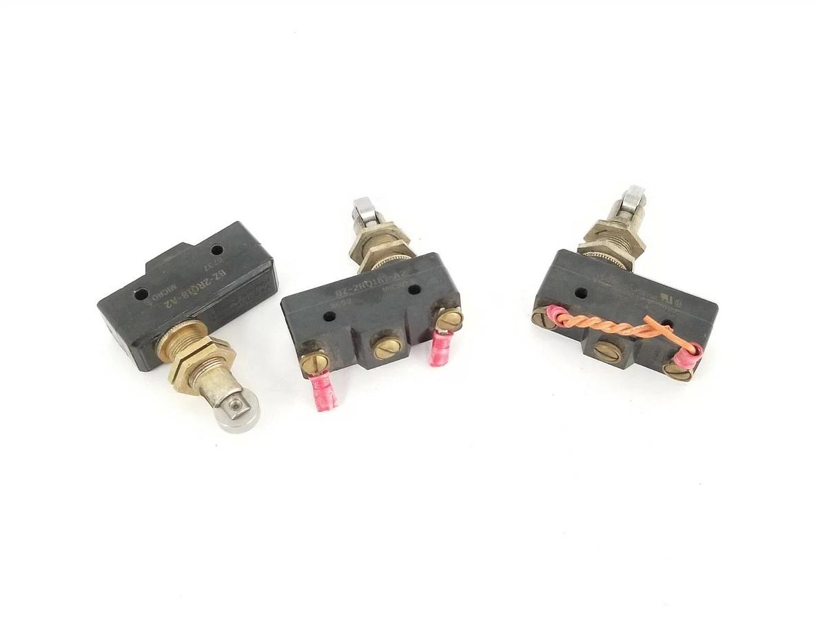 Used LOT OF 3 HONEYWELL MICROSWITCH BZ-2RQ181-A2 LIMIT SWITCHES, 15A, BZ2RQ181A2