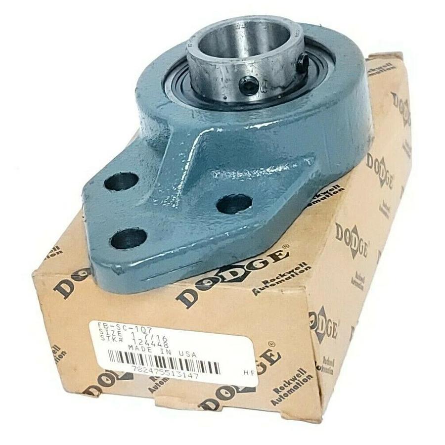 Used NIB DODGE FB-SC-107 FLANGE BEARING FBSC107 SIZE: 1-7/16