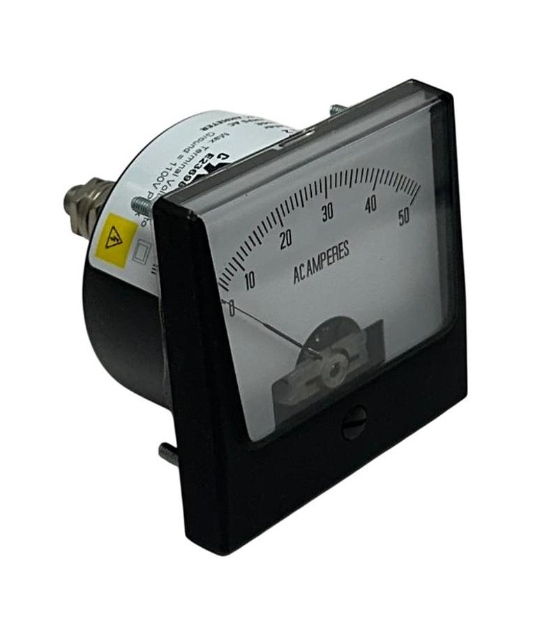 Used RISH VISTA 212 / 12G385 ANALOG PANEL METER AC AMMETER 0/50 AMPS AC 50/60Hz NSMP