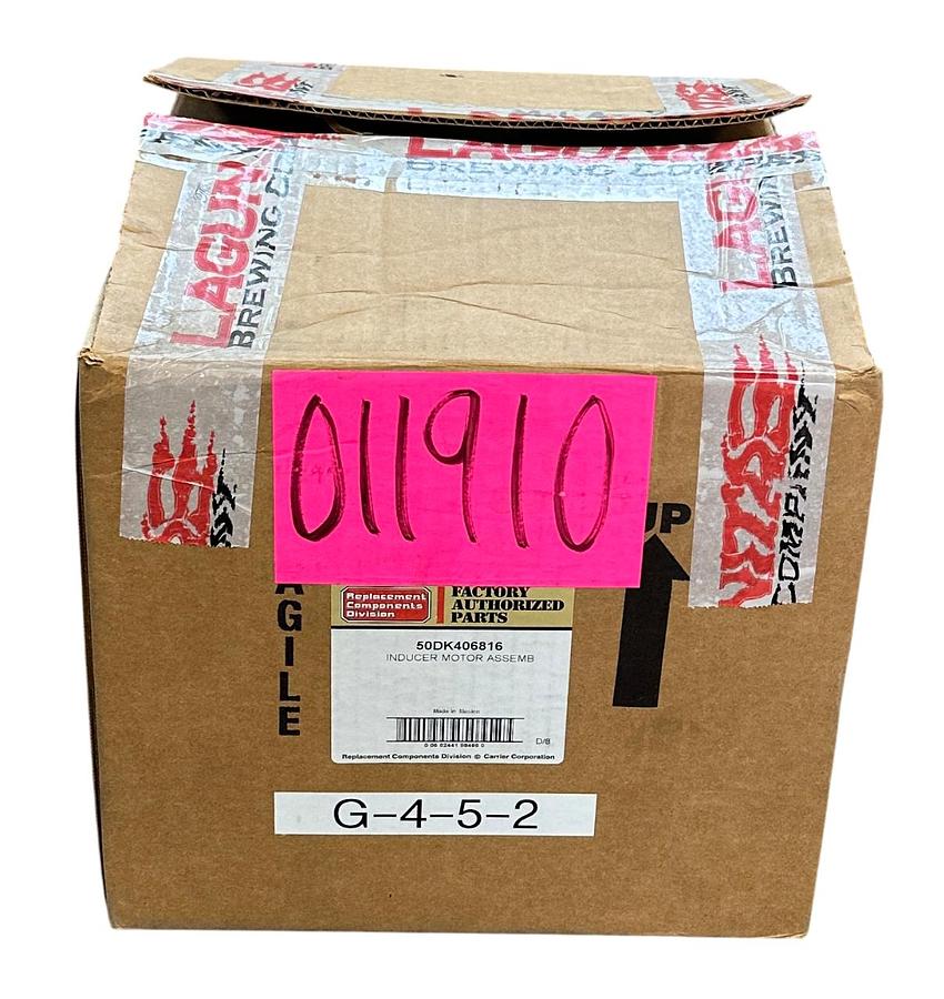 Used CARRIER FASCO 50DK406816 OEM INDUCER MOTOR ASSEMBLY 400/460V 50/60Hz U62B1 NSMP