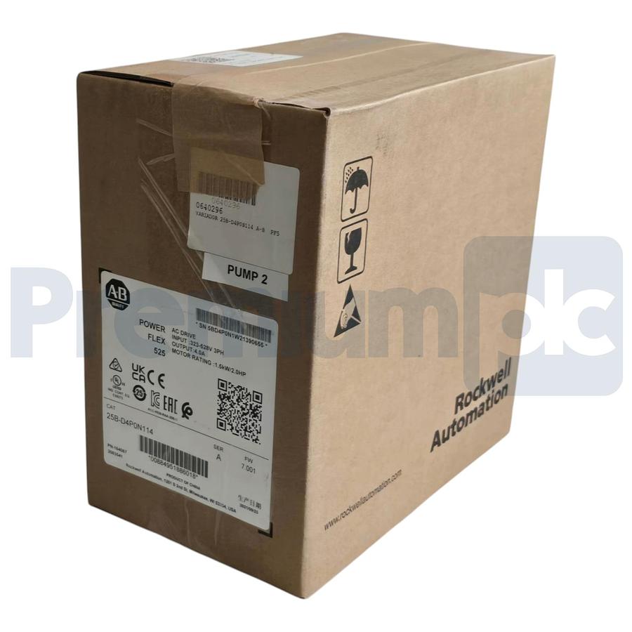 Used Allen Bradley 25B-D4P0N114 /A PowerFlex 525 AC Drive 2HP 480V 3PH