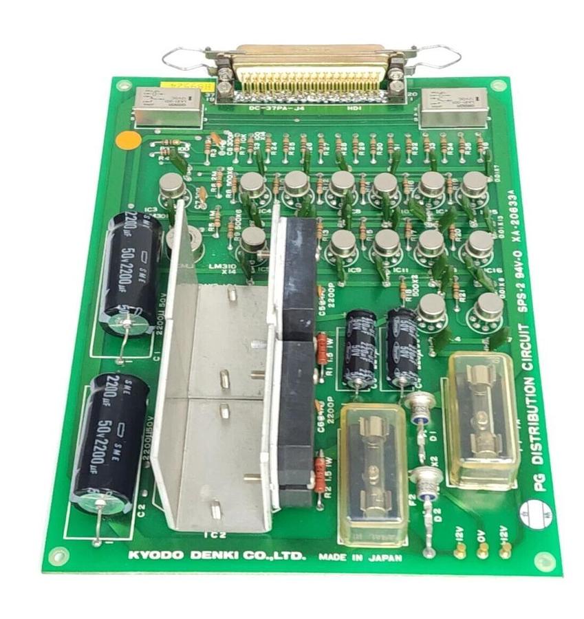 Used KYODO DENKI CO. SPS-2 94V-0 PG DISTRIBUTION CIRCUIT BOARD XA-20633A XA20633