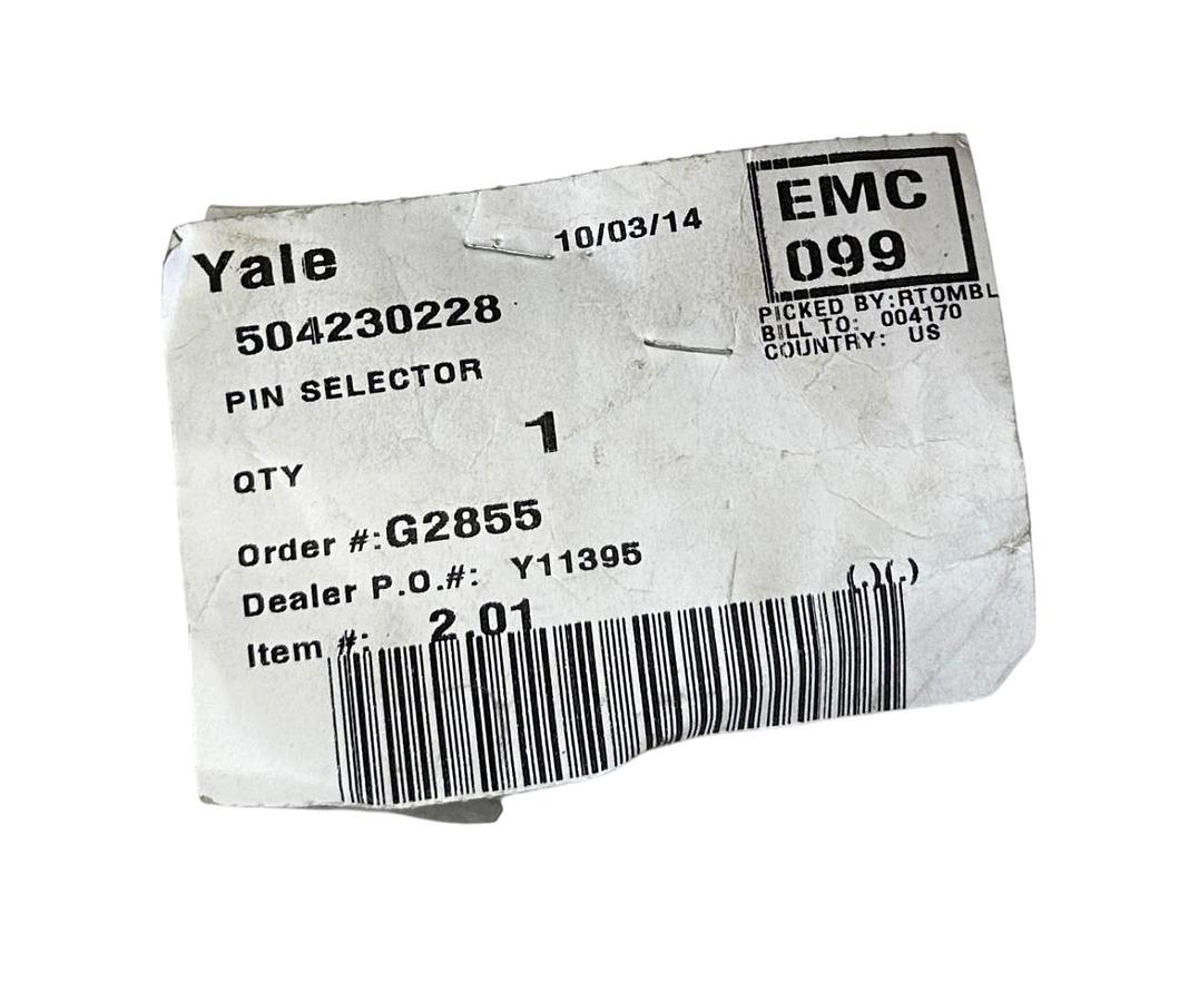 Used YALE 504230228 / YT504230228 OEM SELECTOR PIN FOR FORKLIFT NSMP