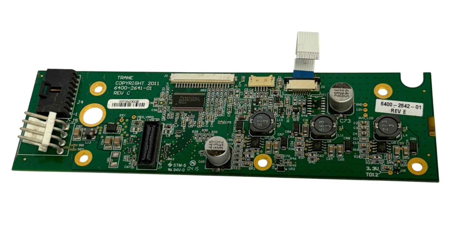 Used TRANE 6400-2641-01 REV. C CONTORL BOARD 6400-2642-01 REV. E