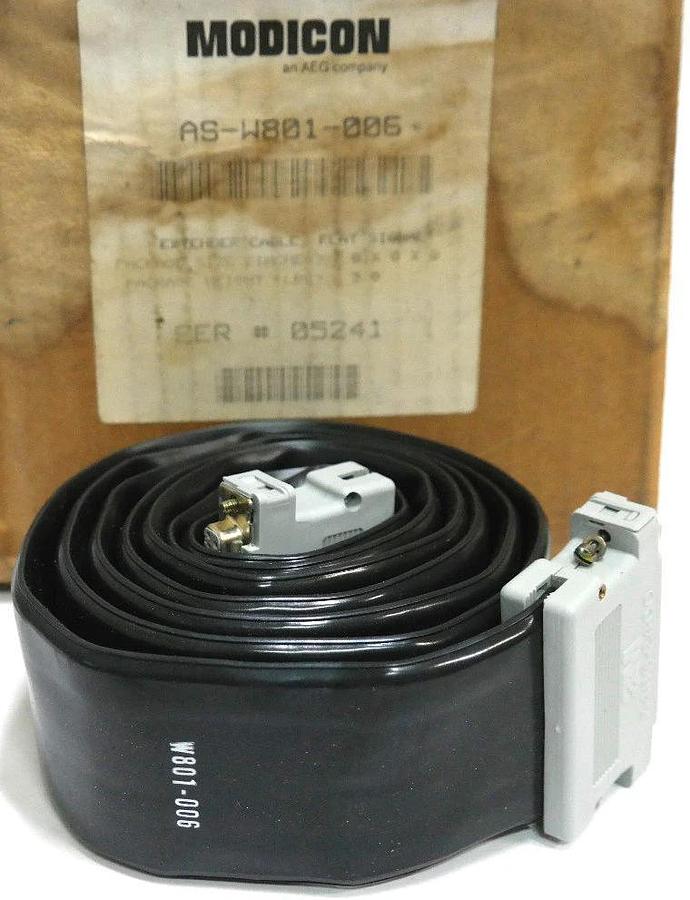 NEW MODICON AS-W801-006 EXTENDER CABLE FLAT SIGNAL 6FT, ASW801006