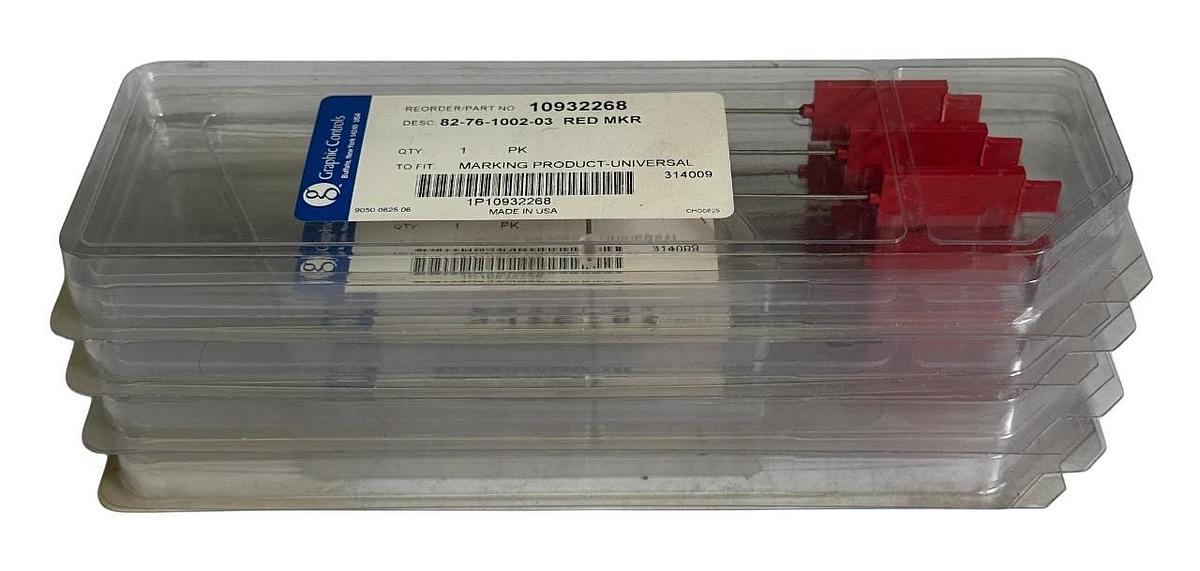 12 NEW GRAPHIC CONTROLS 10932268 / 82-76-1002-03 RED MARKERS UNIVERSAL