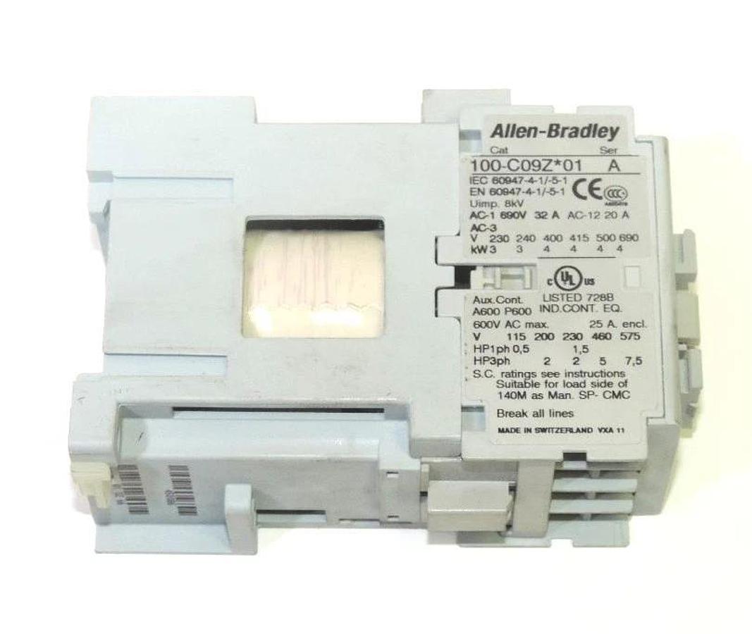 Used ALLEN BRADLEY 100-C09Z*01 SER. A CONTACTOR 100C09Z01 24VDC