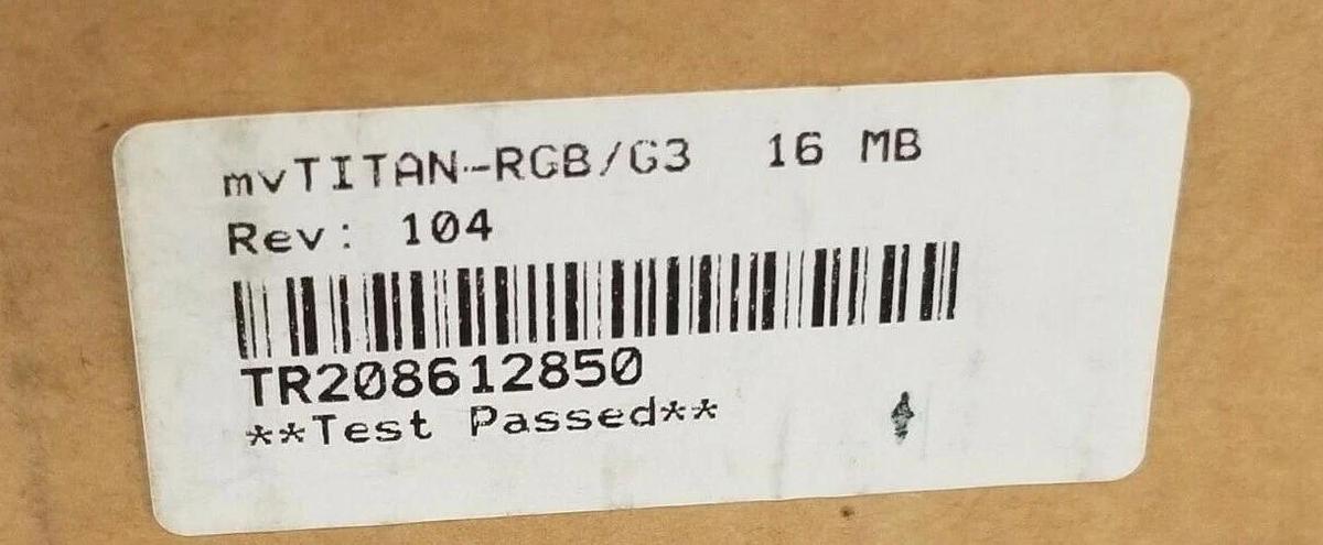 Used MATRIX VISION mvTITAN-RGB/G3 16 MB FRAME GRABBER BOARD REV: 1.04 B1527321
