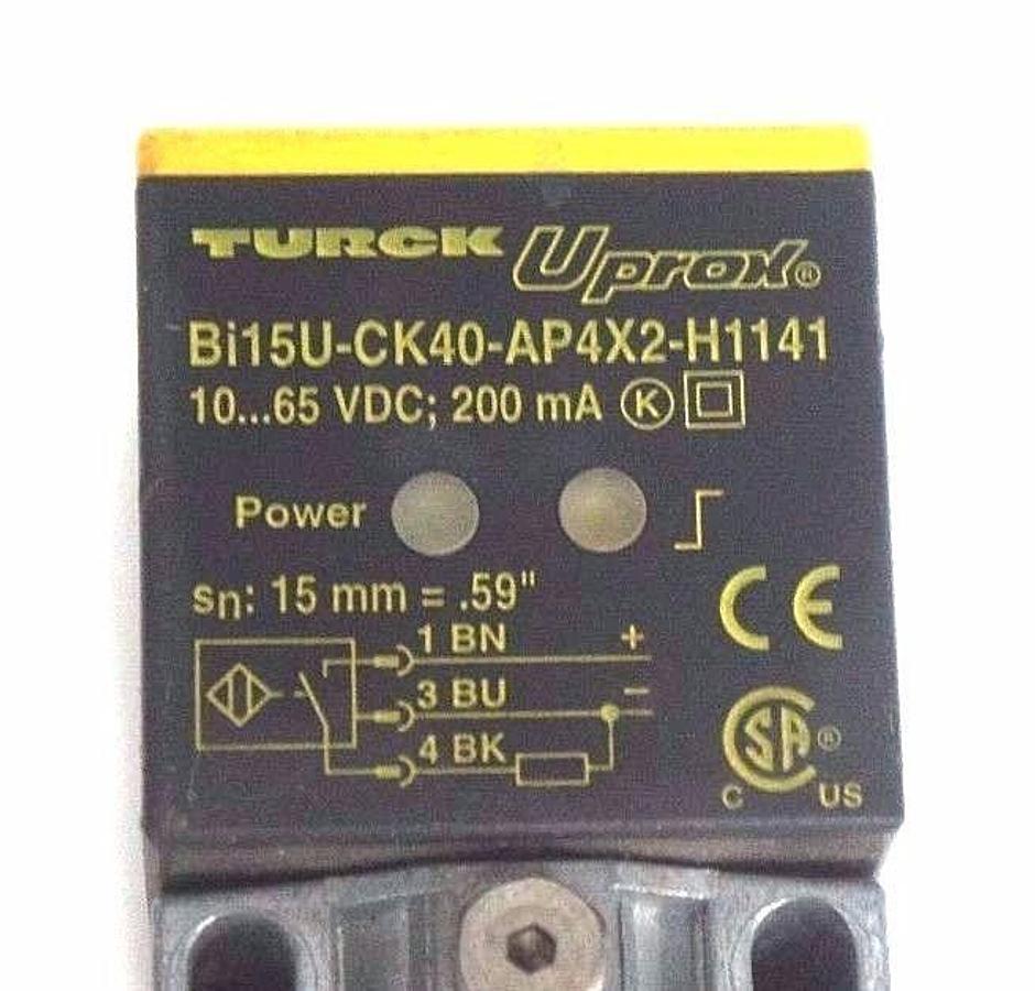Used TURCK BI15U-CK40-AP4X2-H1141 PROXIMITY SWITCH BI15UCK40AP4X2H1141, 10...65 VD