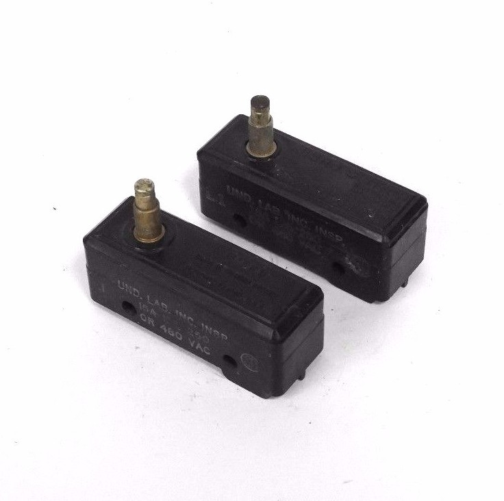 Used LOT OF 2 HONEYWELL MICRO SWITCH B-RS LIMIT SWITCHES 15AMP 250VAC