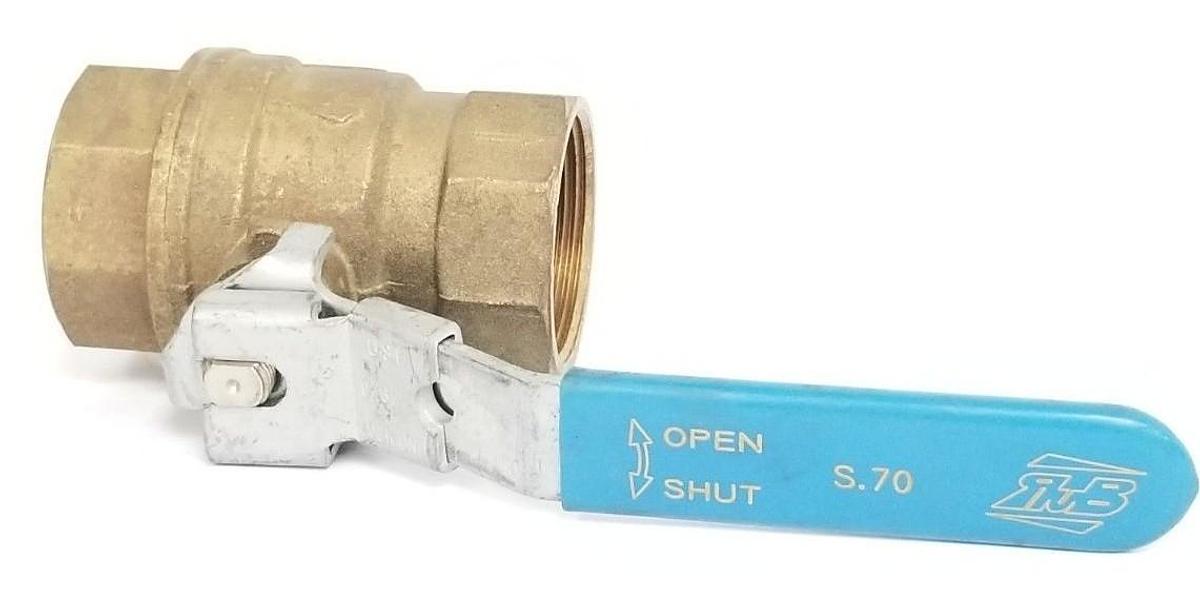 Used RUB 1-1/2 600 CWP BRASS BALL VALVE