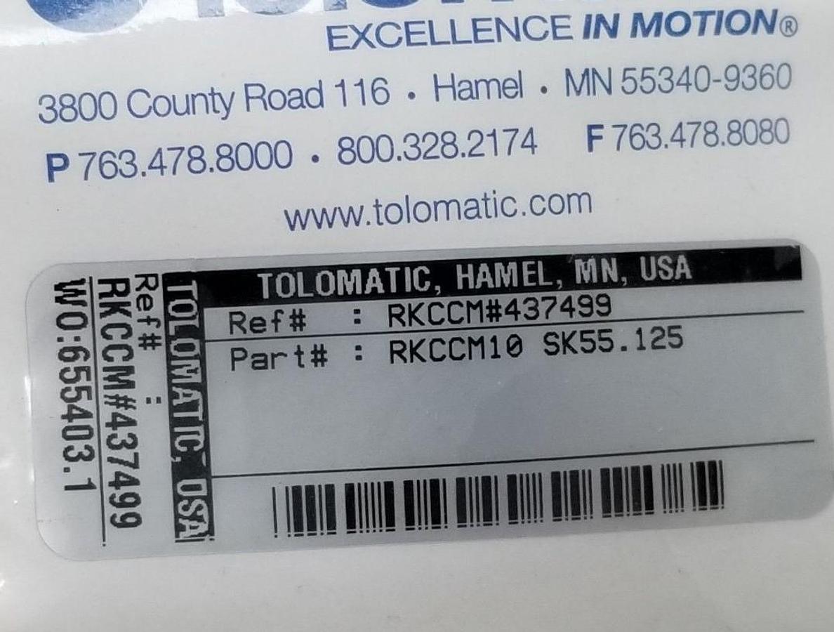 Used LOT OF 2 NEW TOLOMATIC RKCCM10 SK55.125 PRETENSIONING TORQUE CABLES