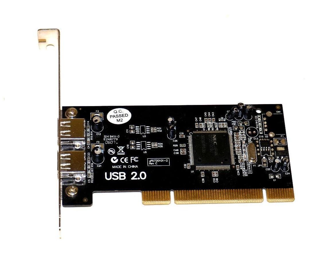 Used ADAPTEC 2217600-R PCI TO USB BOARD, AUA-2000C, REV: A 0612, 2217600R