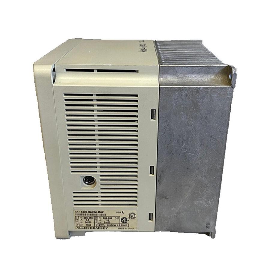 Used ALLEN BRADLEY 1305-BA02A-HA2 /A 1305 AC DRIVE .55kW/.75HP 1.6A 1305BA02AHA2