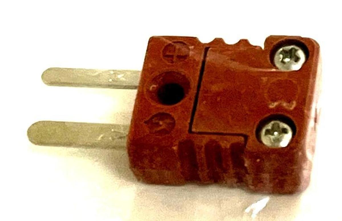 Lot of 9 Marlin Type K Thermocouple Connectors | Male Flat Pin | Red 800°F Max