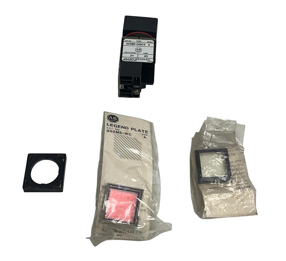 Used ALLEN BRADLEY 800MB-CQB24RA /A BULLETIN 800MB ILLUMINATED PUSHBUTTON RED NSMP