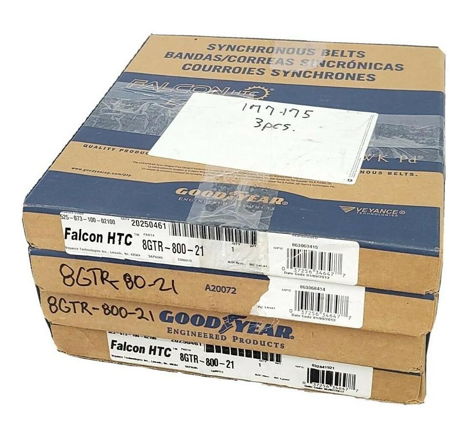 Used LOT OF 4 NEW GOODYEAR 8GTR-800-21 FALCON HTC BELTS 20250461