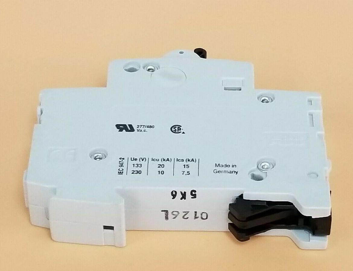 Used ABB S201-K6 CIRCUIT BREAKER, 1AMP, 230/400VAC, 1POLE, S201K6A