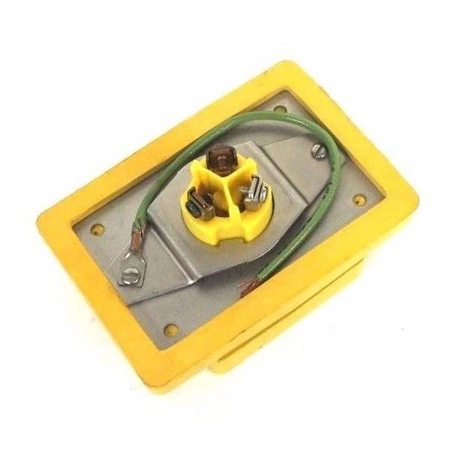 NIB DANIEL WOODHEAD SAFETY YELLOW OIL PROOF NEOTEX RECEPTACLE