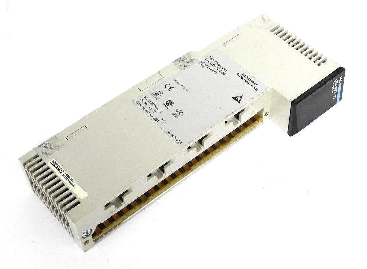 Used SCHNEIDER 140-DDI-353-00 24V DC INPUT MODULE PV:00, RL:77, 140DDI35300