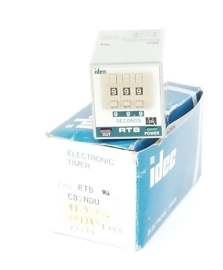 Used NIB IDEC RTBCB2NDU ELECTRONIC TIMER RTB-CB2NDU, AC120V, 99.9 SEC.