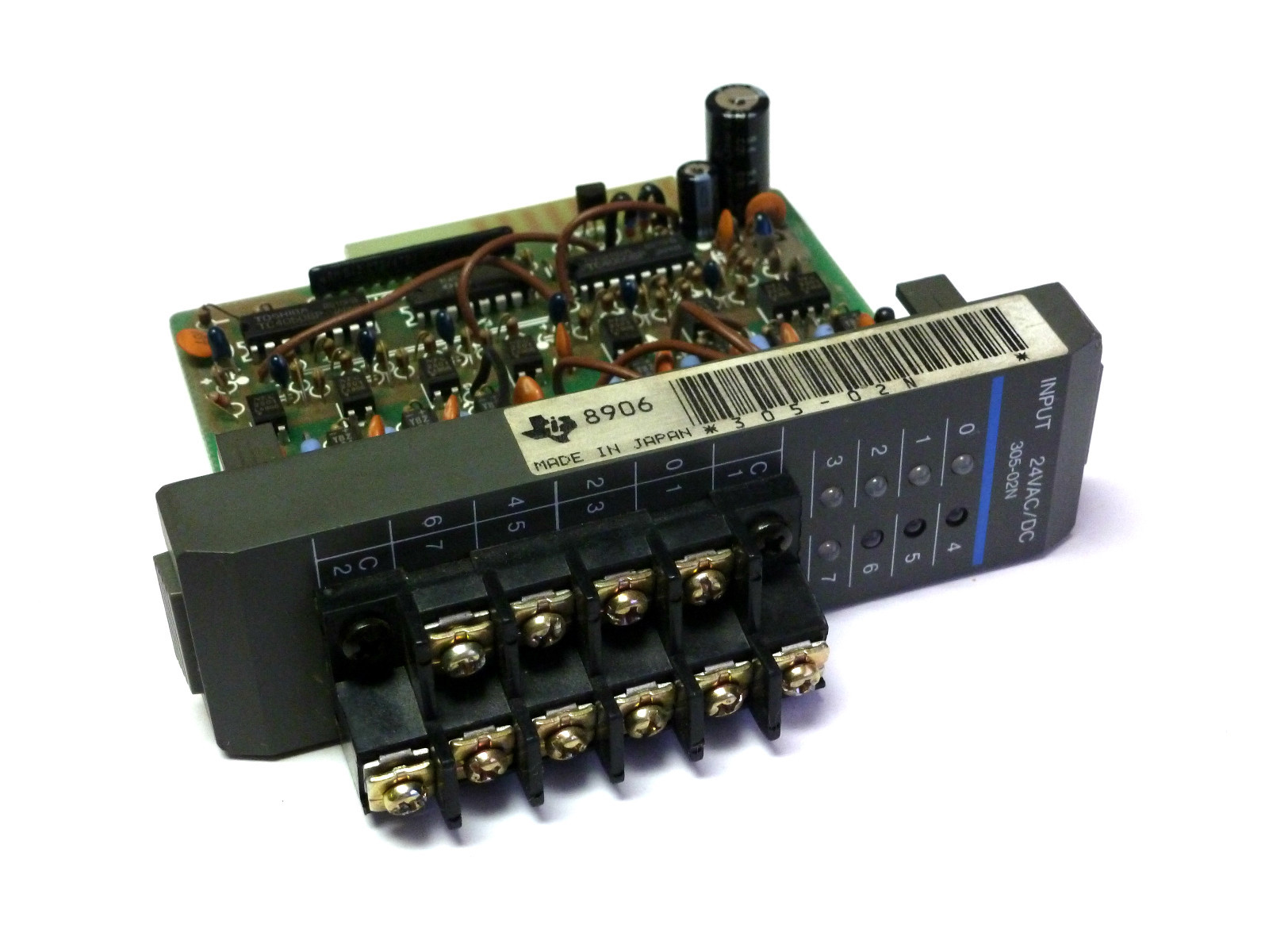 Used TEXAS INSTRUMENT 305-02N INPUT MODULE 24VAC/DC 30502N