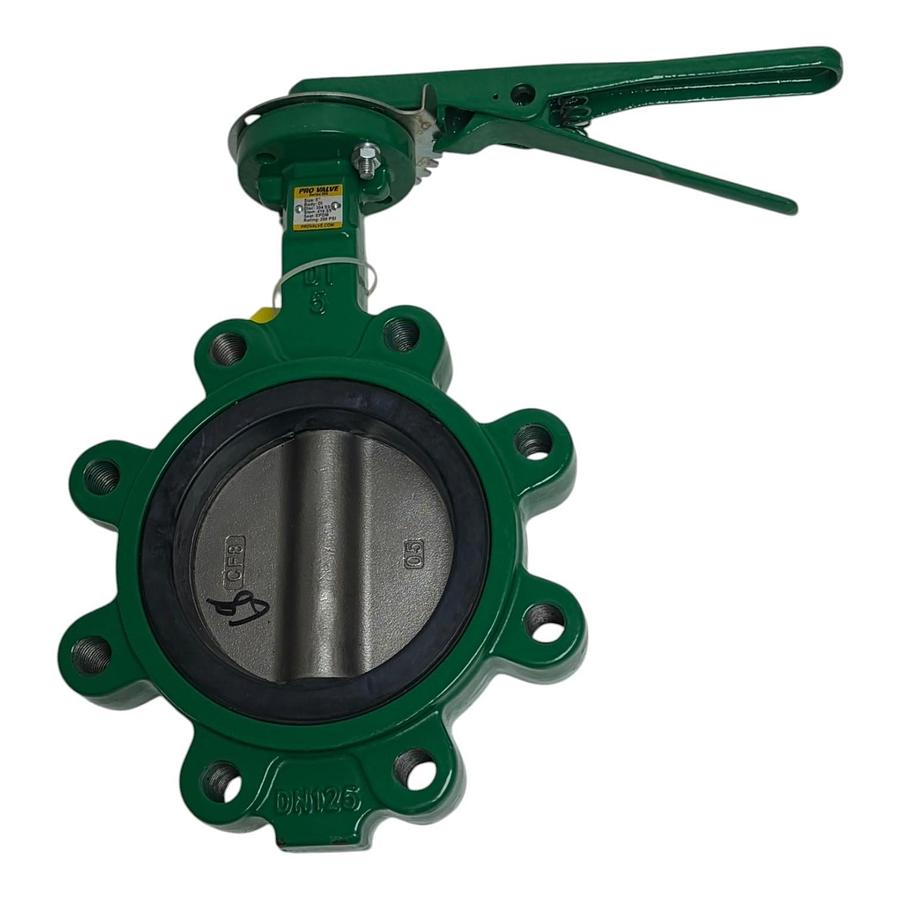 Used Pro Valve Series 500 5 Inch Lug Style Butterfly Valve DN125 200 PSI 304 SS Disc