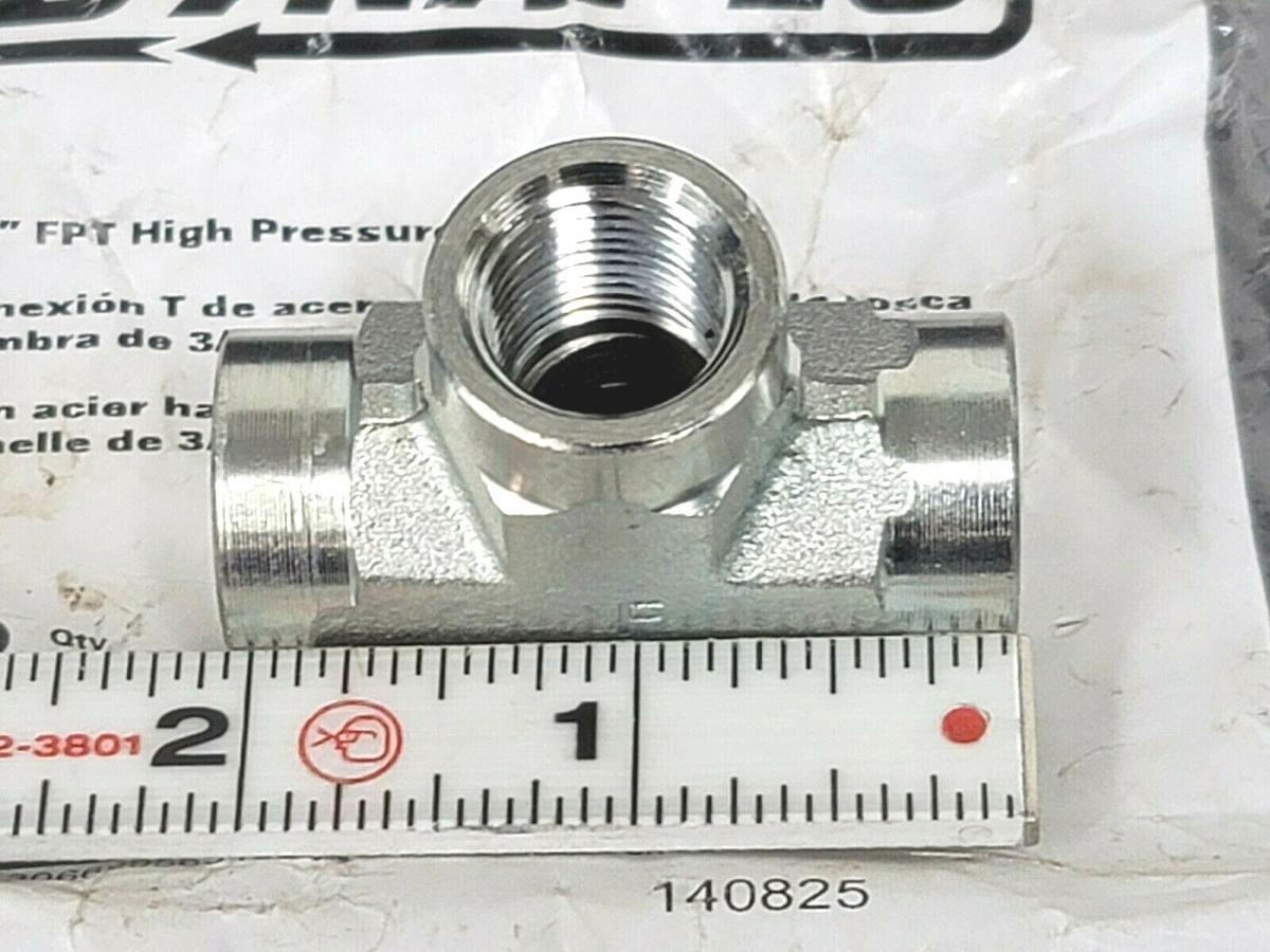 Used NEW DYNAFLO 421604 3/8'' HIGH PRESSURE STEEL TEE
